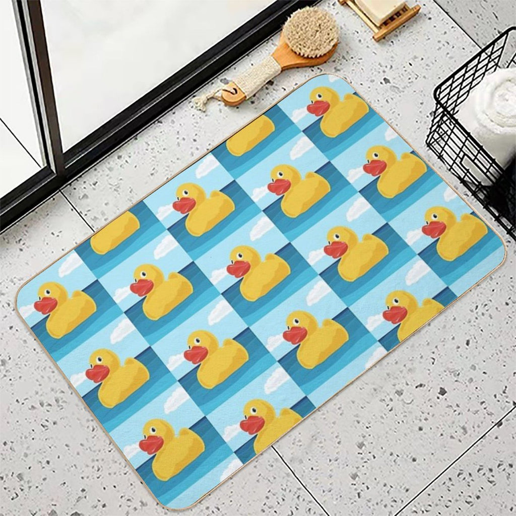 Yellow Rubber Duck  Easy Maintenance Bath Mat