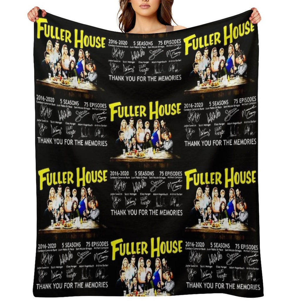 Fuller House All Cast Signed 2016-2020 5 Seasons Thank You for The Memories Eco-conscious Throw Blanket