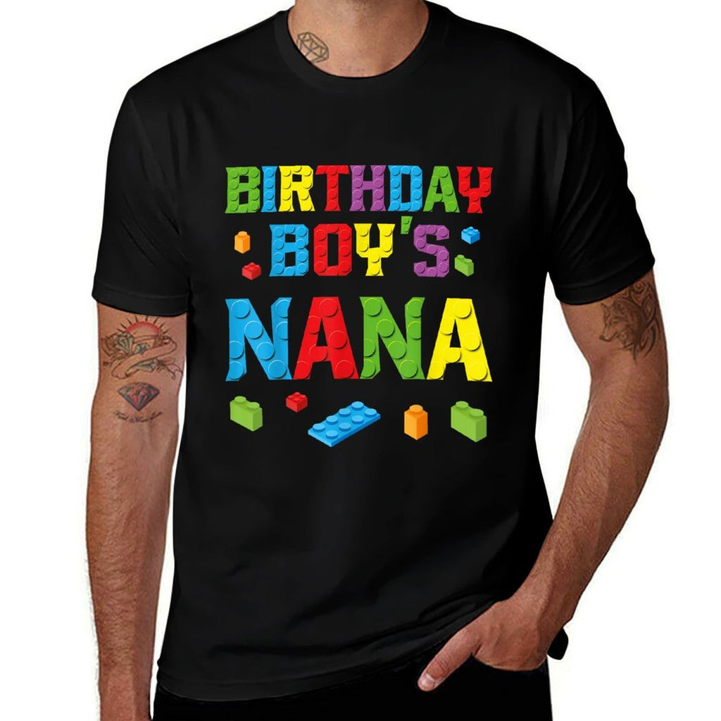 Master Builder Birthday Boys Nana Building Bricks Blocks  Odor-resistant T-Shirt