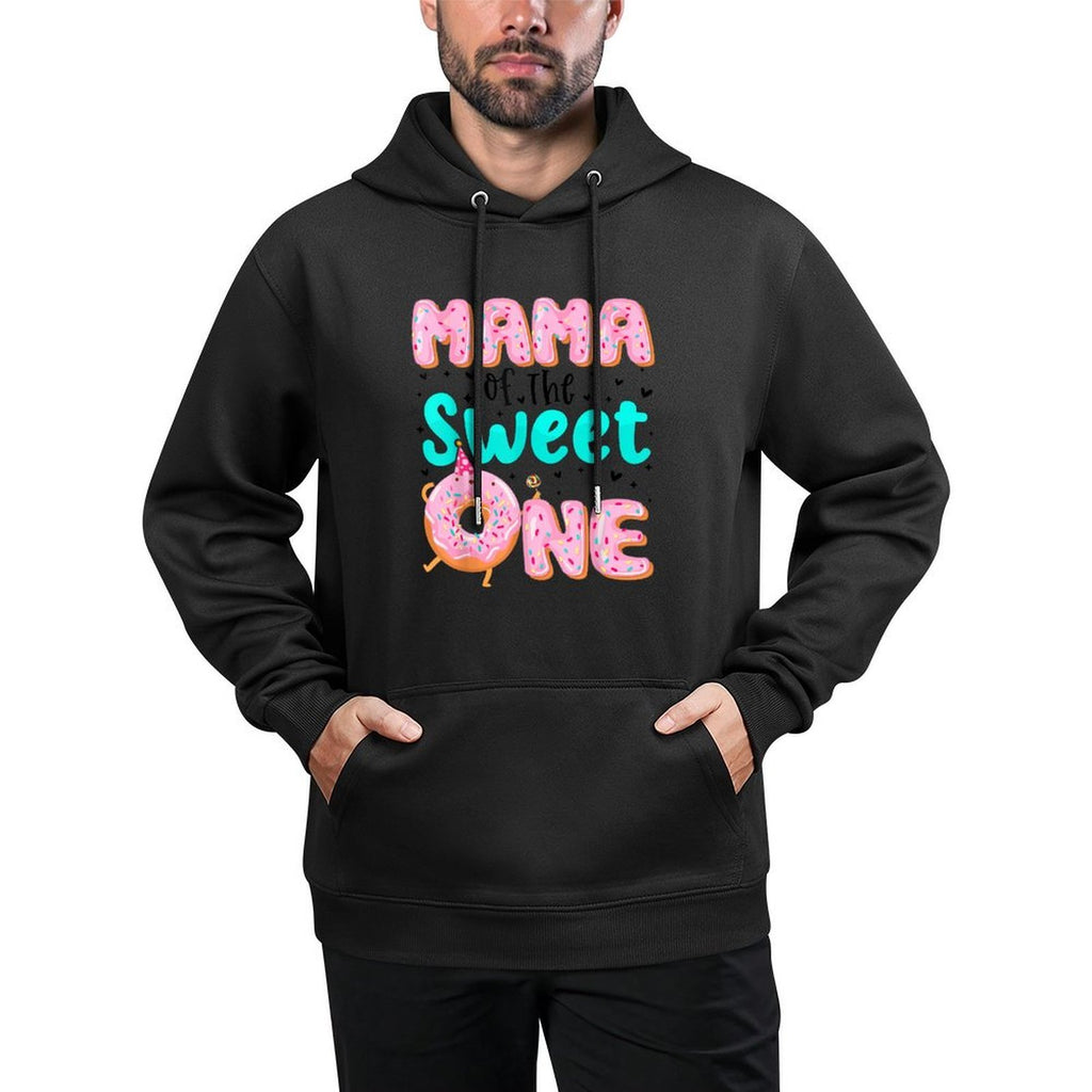 Mama of The Sweet One First Birthday Matching Family Donut Adjustable Hood Hoodie