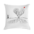 Banksy Heart Tree Soft Durable Construction Throw Pillow