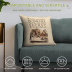 Alice in Wonderland Quote - You're Entirely Bonkers - Mad Hatter Quote - 0241 Soft Shrink-Resistant Throw Pillow