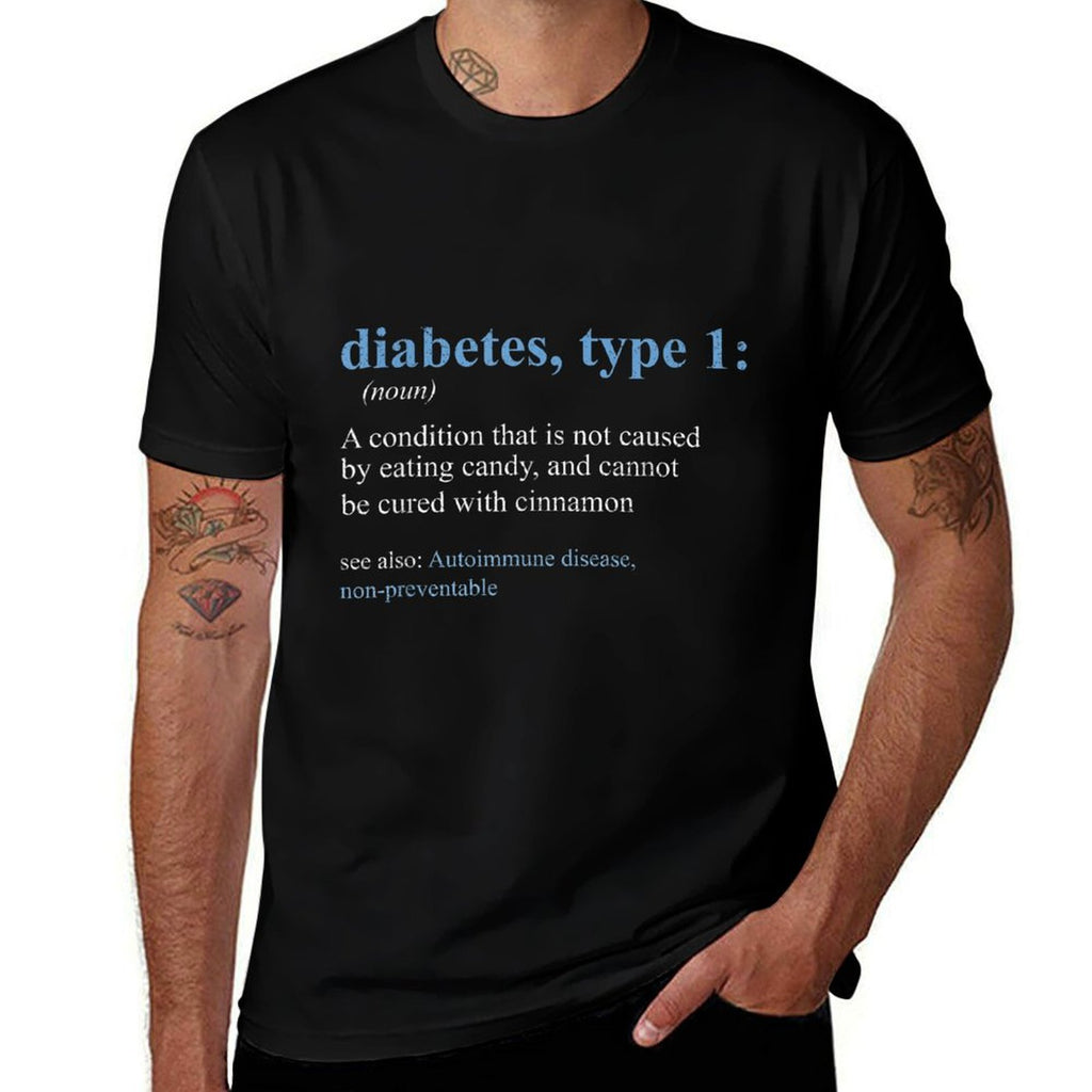Funny Sarcasm T1D Diabetes Definition Awareness  Summer-ready Fabric T-Shirt