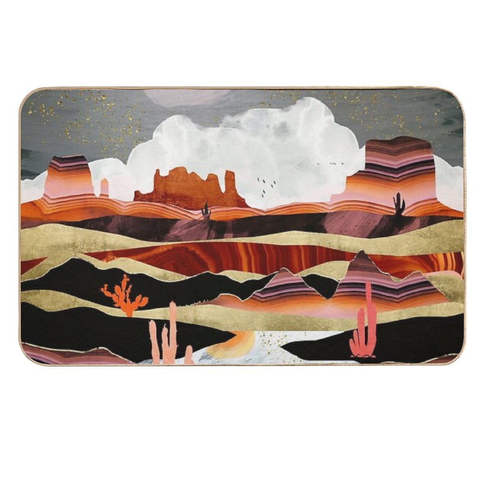 Coral Desert Lake  Multi-Purpose Bath Mat