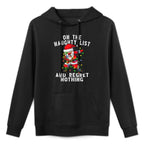 On The Naughty List And I Regret Nothing Dabbing Santa Cotton-Polyester Blend Hoodie