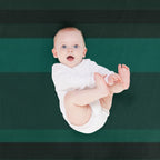 Glorious Green Stripes Lightweight Throw Blanket