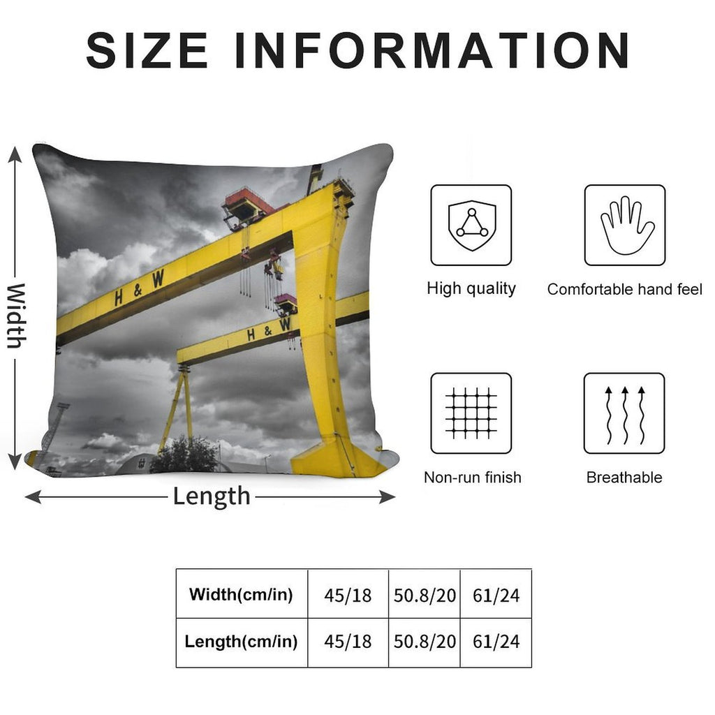 Belfast Shipyard 7 Soft Bedroom Essential Throw Pillow