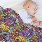 THE ORIGINAL Figment Collage Plush Throw Blanket