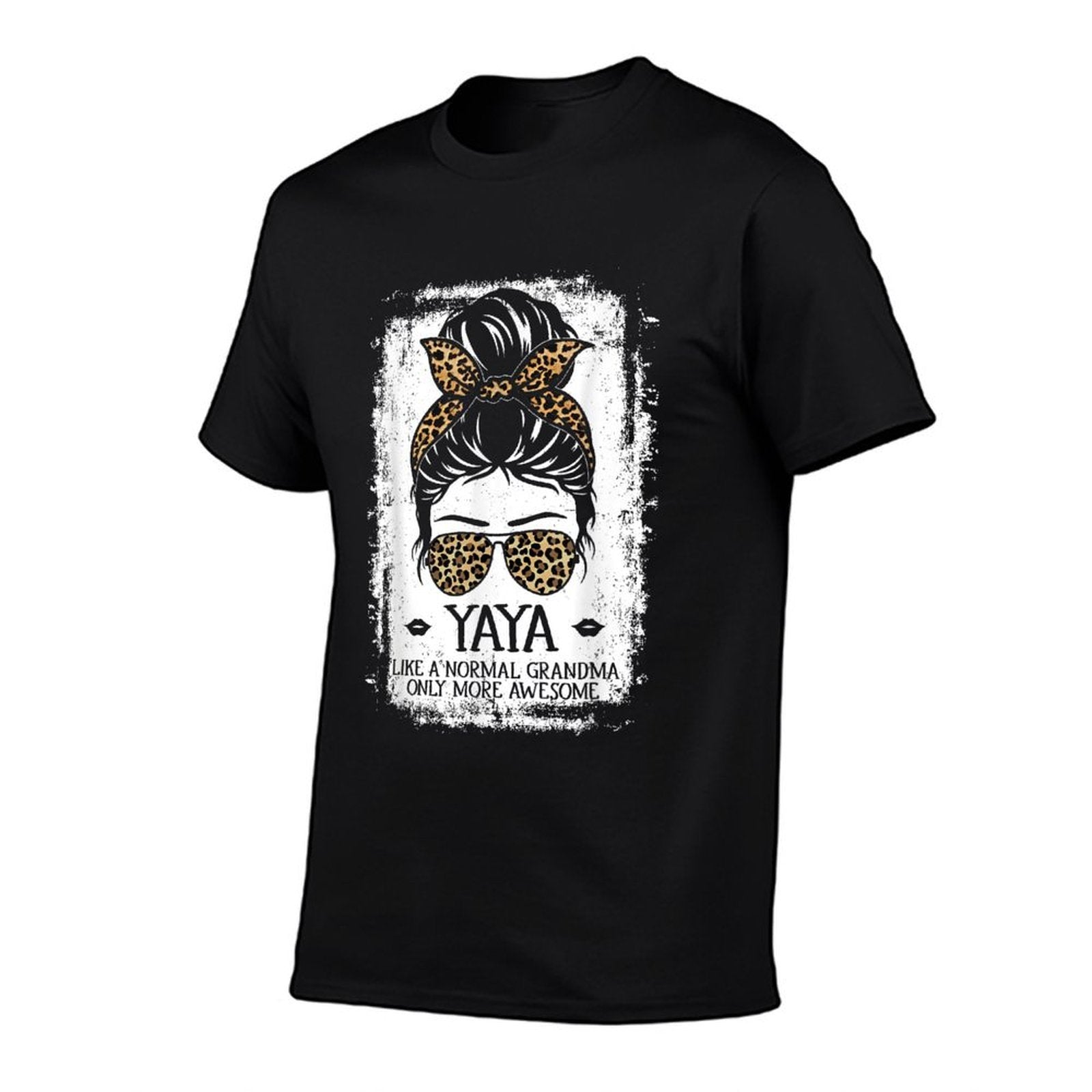 Yaya Like A Normal Grandma Only More Awesome Women Grandma  Rolled Sleeves T-Shirt