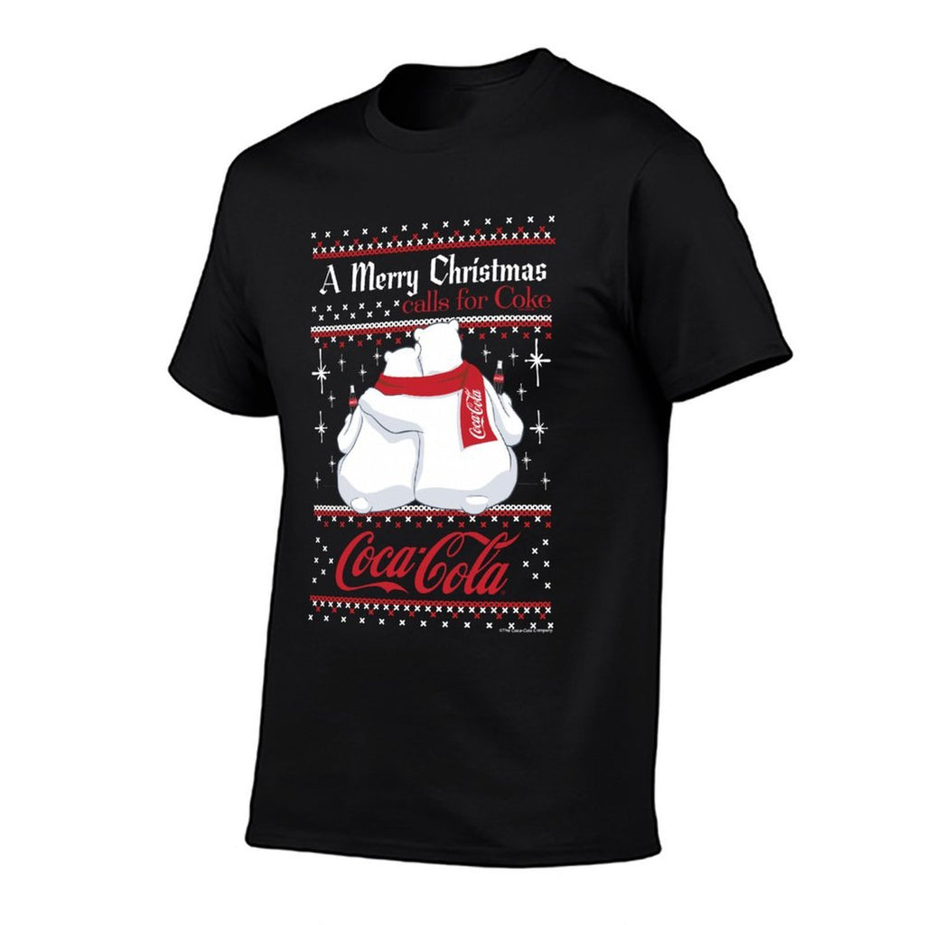Coca-Cola Polar Bears A Merry Christmas Calls For Coca-Cola Sweatshirt  Trendy Pattern T-Shirt