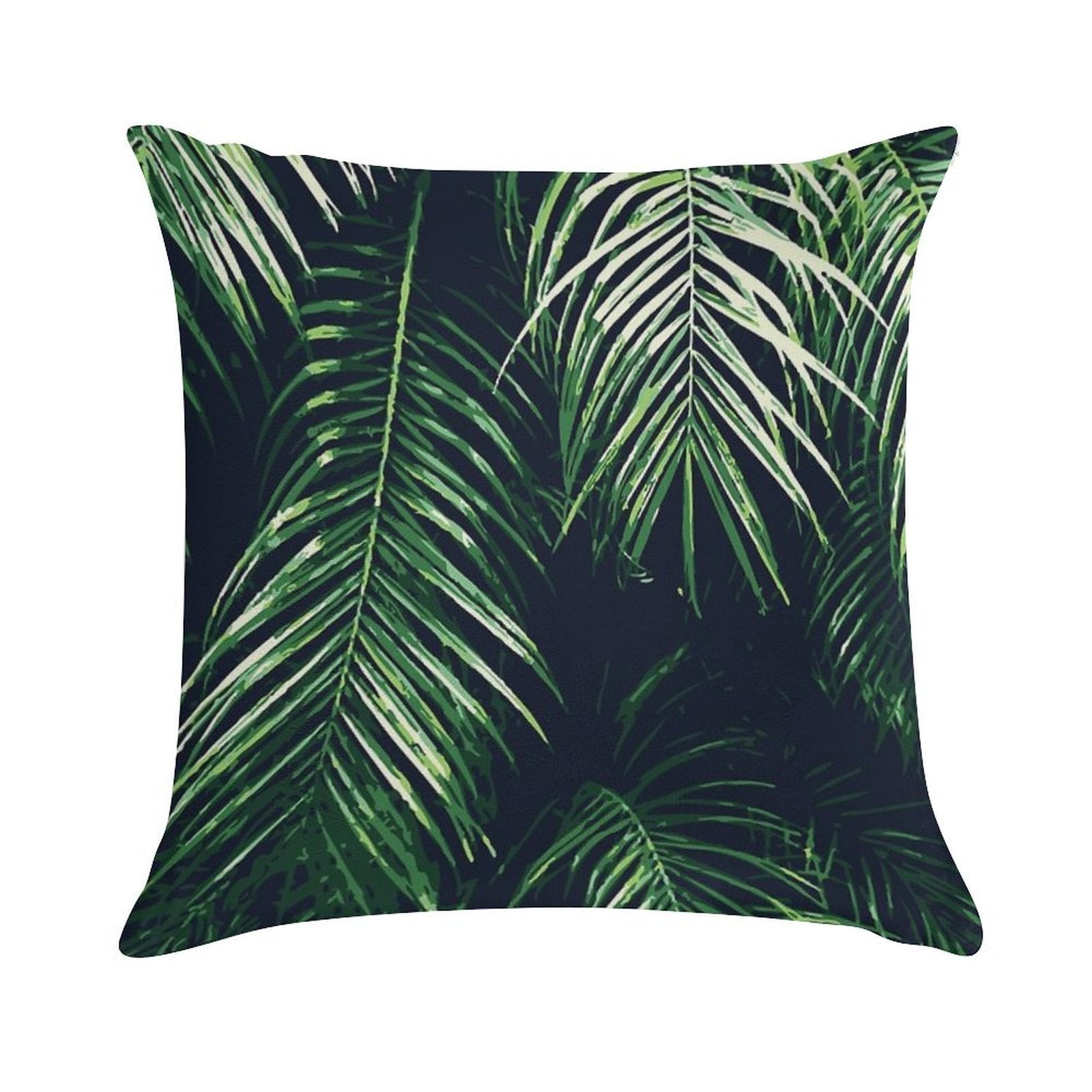 Tropical Palm Leaves Soft Easy Maintenance Throw Pillow
