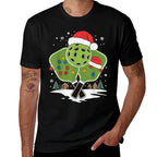 Pickleball Christmas  Oversized Silhouette T-Shirt