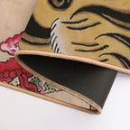 Striped Korean Minhwa Tiger with Magpies  Fade-Resistant Bath Mat