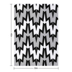 Abstract Geometric Pattern - Gray, Black And White. Eco-conscious Throw Blanket