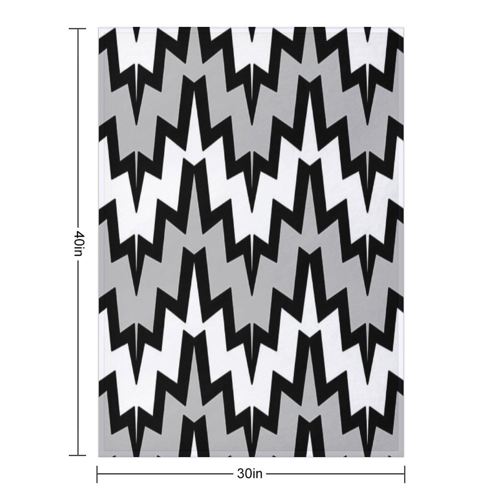 Abstract Geometric Pattern - Gray, Black And White. Eco-conscious Throw Blanket
