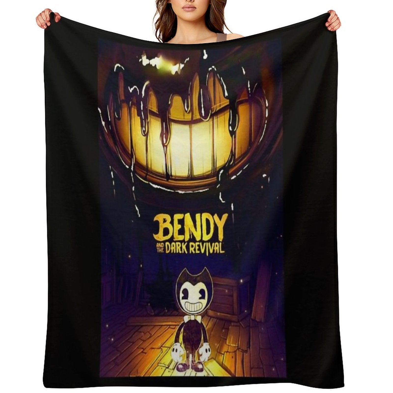 Bendy And The Dark Revival Shrink-resistant Throw Blanket