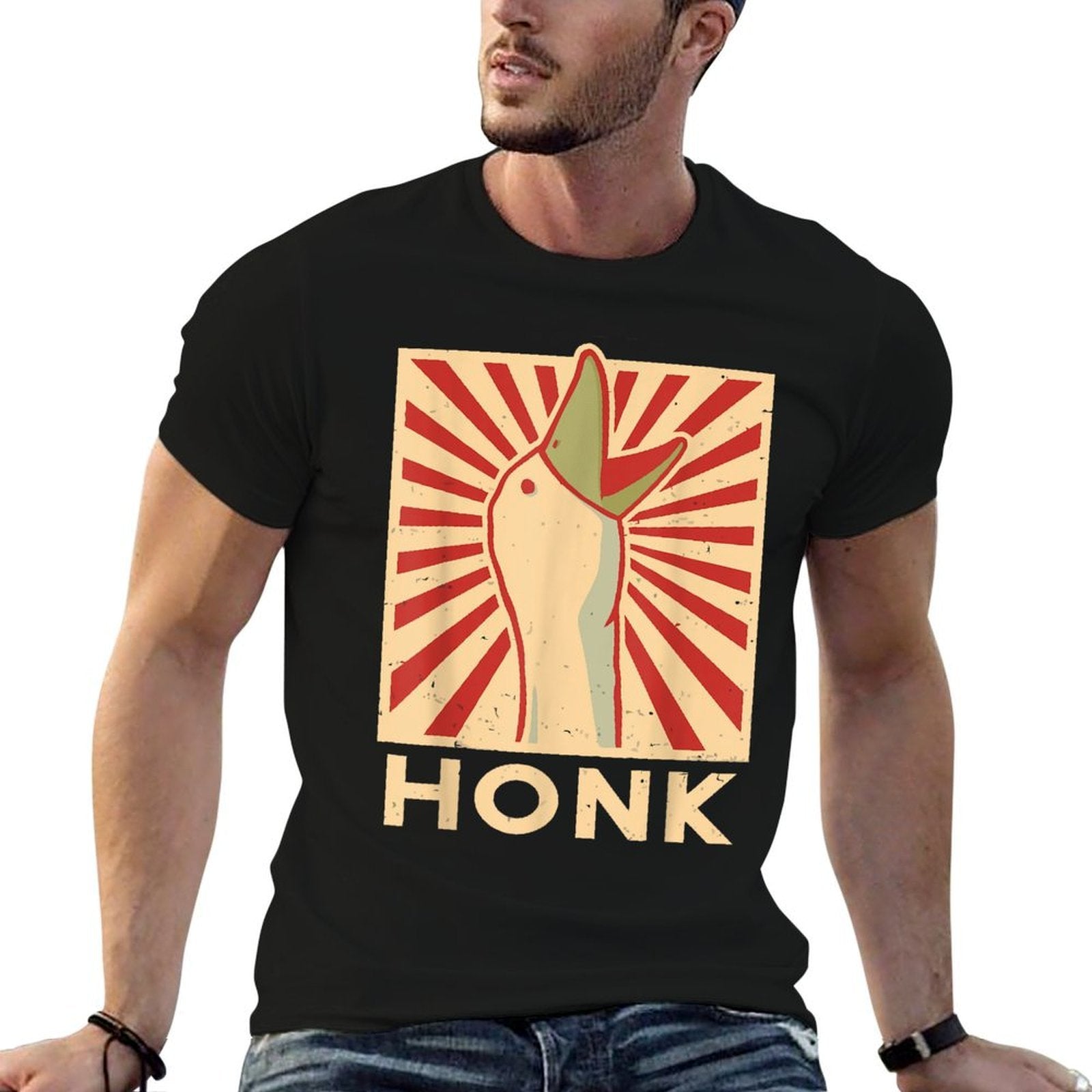 Honk Goose - Funny Duck Chicken Meme Idea Comfortable T-Shirt
