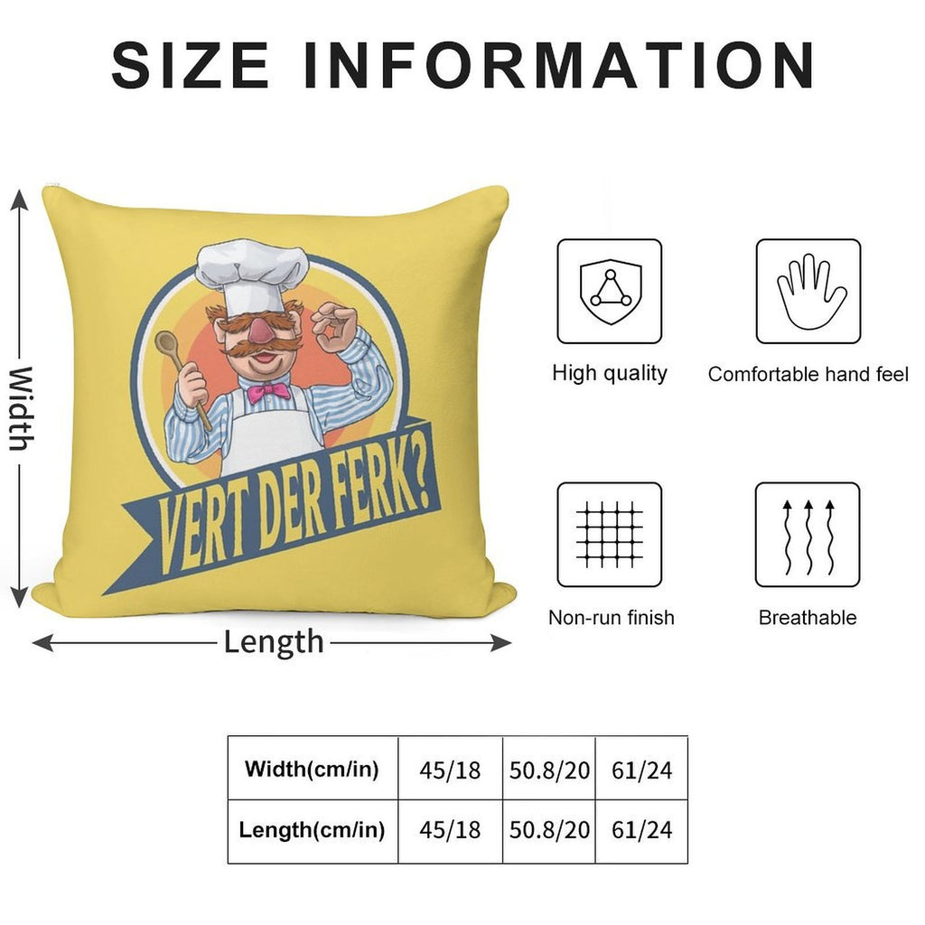VERT DER FERK Soft High-Density Material Throw Pillow