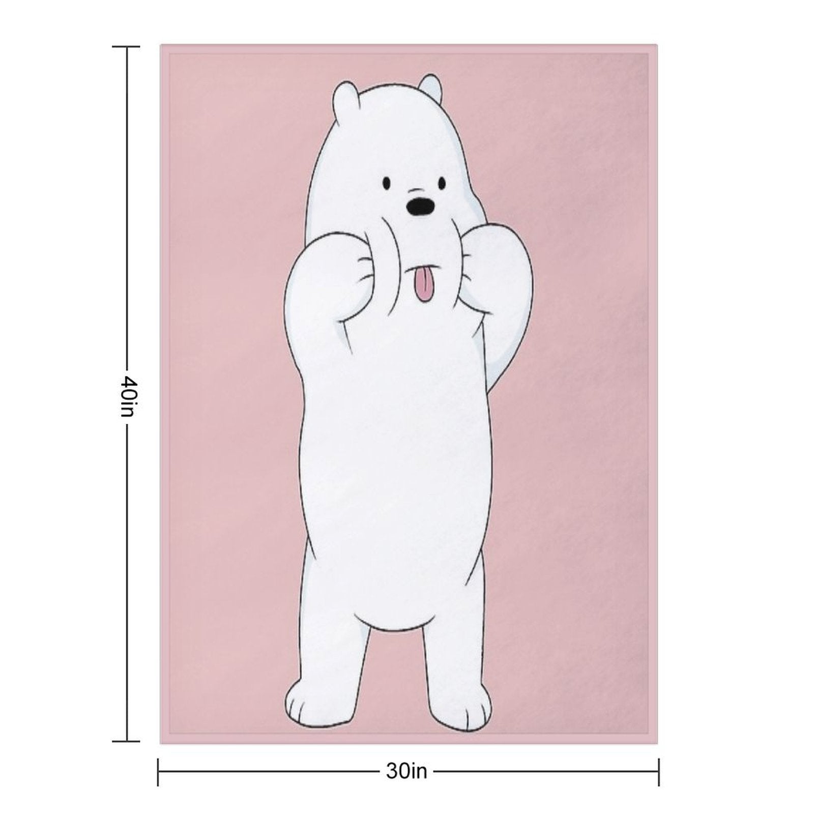 We Bare Bears - Ice Bear Shrink-resistant Throw Blanket