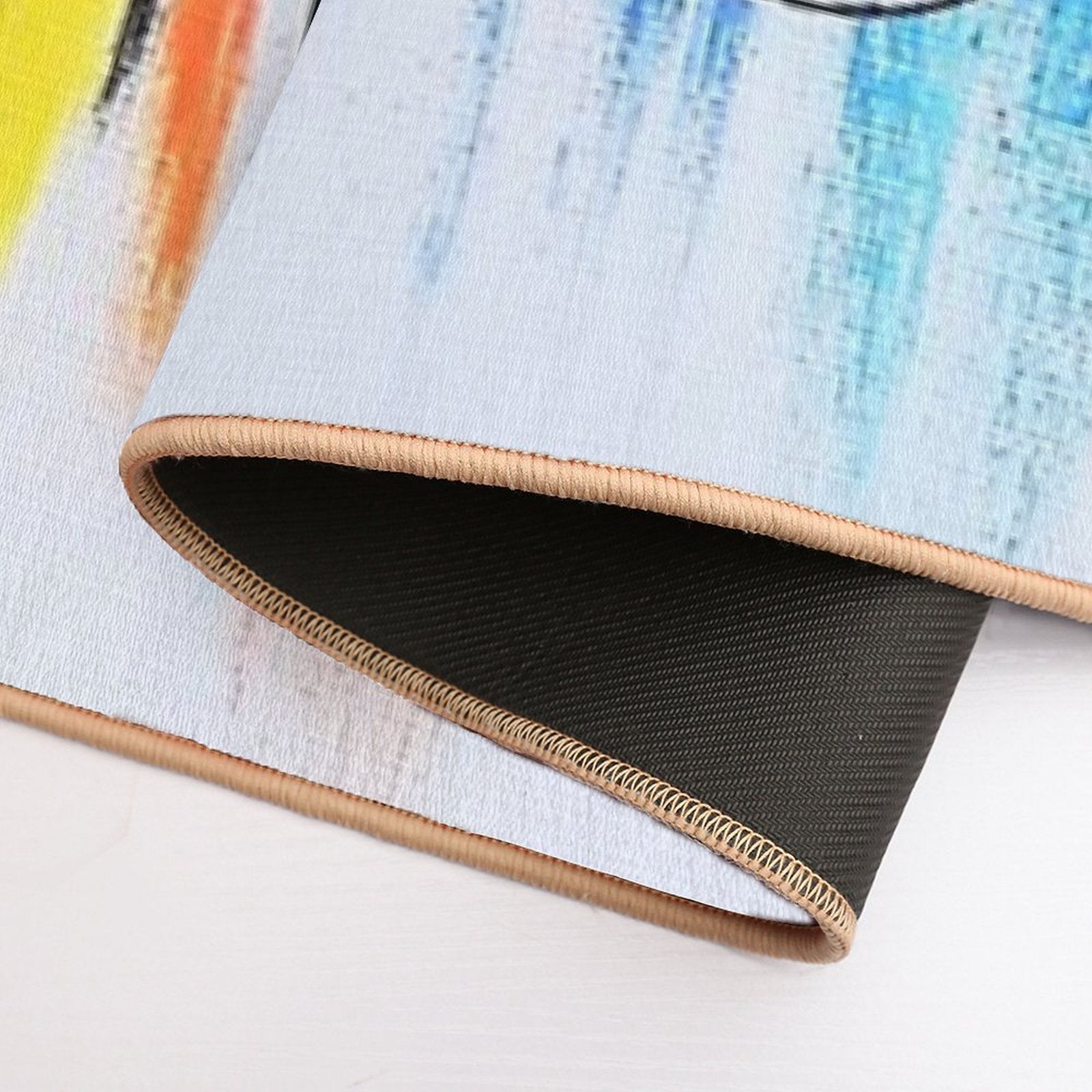 Eric Morecambe Rainbow Drops  Easy To Clean Bath Mat