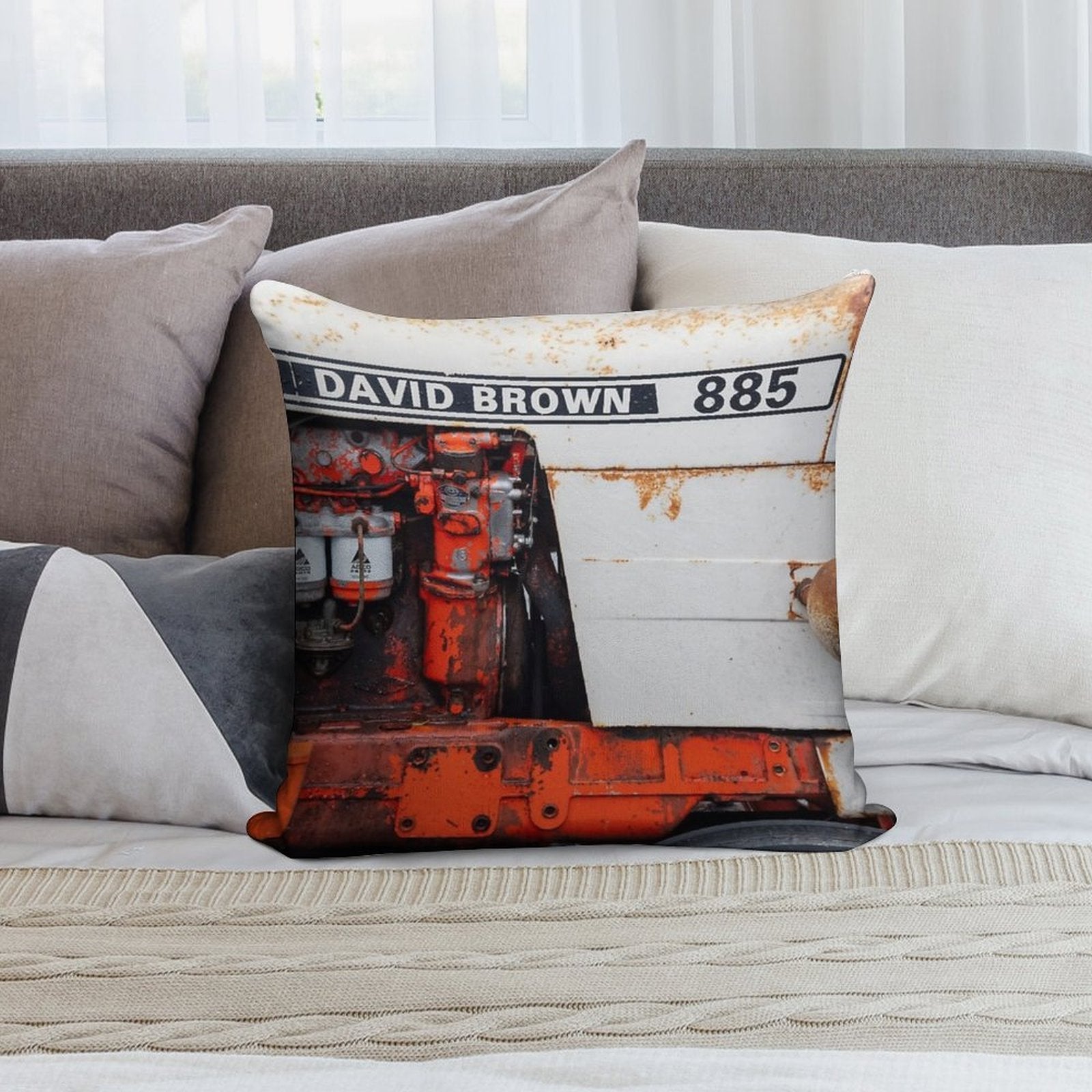 Vintage David Brown 885 Soft Decorative Cover Throw Pillow