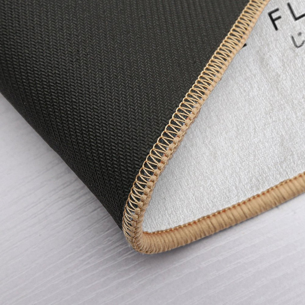 Be Flexible Kawaii Cat MinimalistSimple Art  Dirt-Trapping Bath Mat