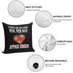 Bypass Surgery, Open Heart Surgery Gift Soft High-Density Material Throw Pillow