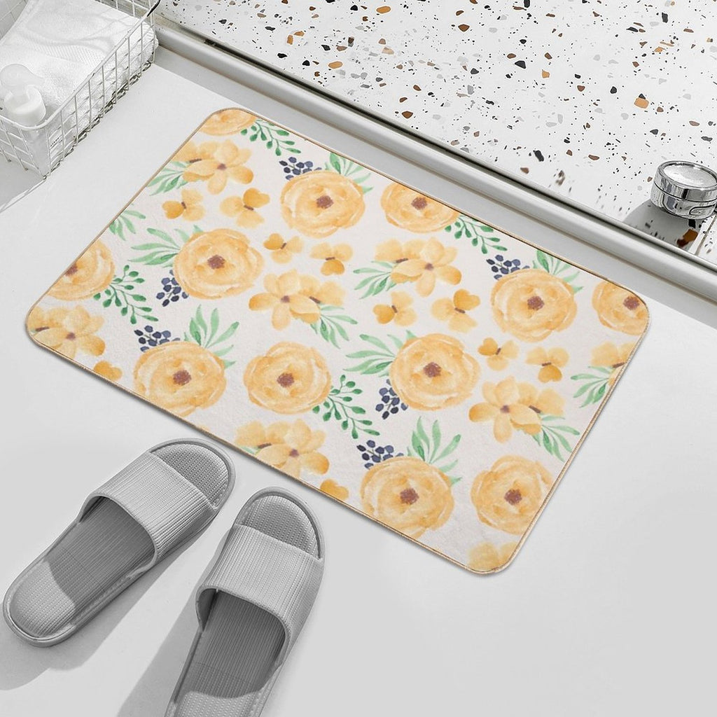 Flower Pattern - Floral 23  Slip-Resistant Bath Mat