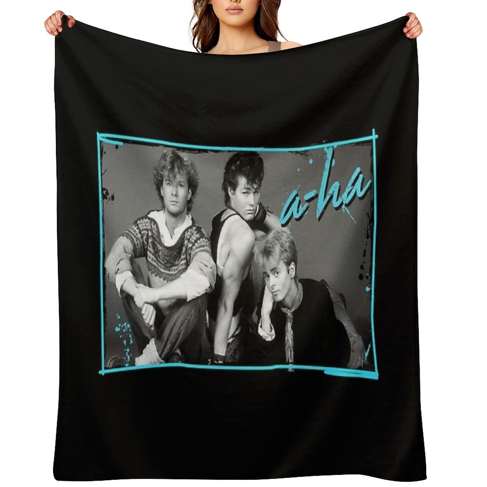 A-ha - Retro Eco-conscious Throw Blanket