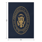 USA Presidential Seal Dark Blue Anti-pilling Throw Blanket