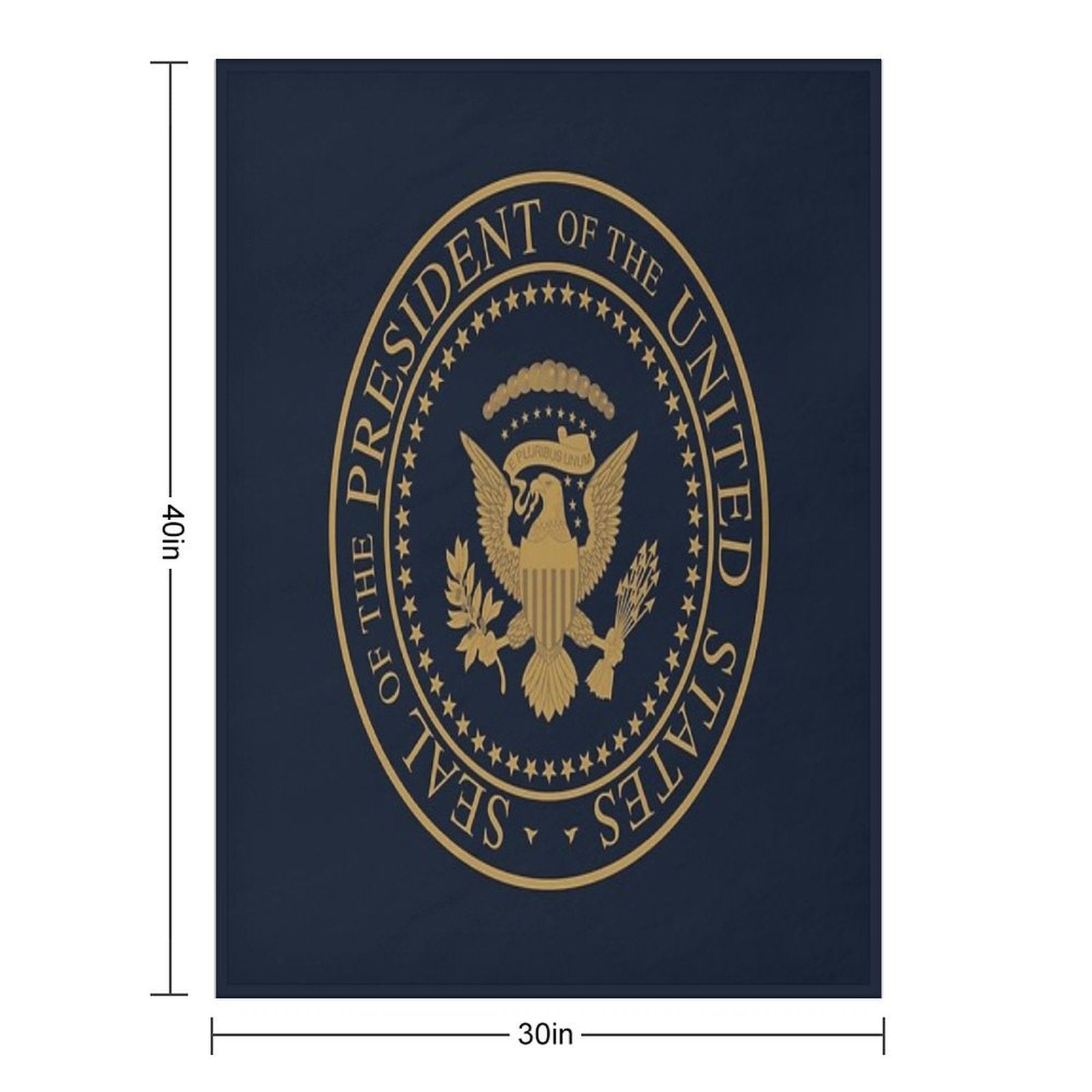 USA Presidential Seal Dark Blue Anti-pilling Throw Blanket
