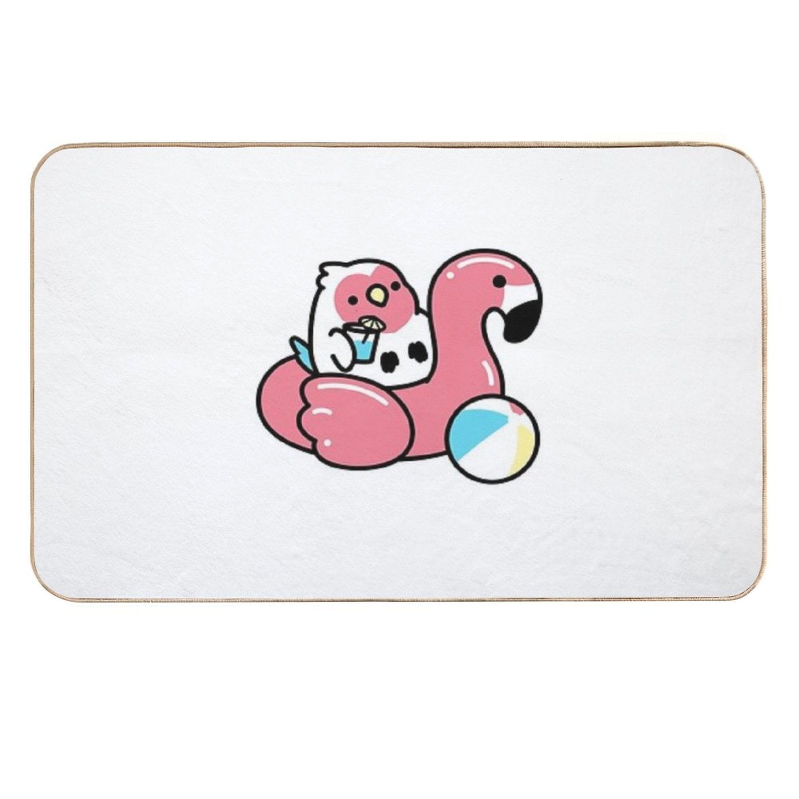 Flamingo Floaty Cody  Rapid-Drying Bath Mat