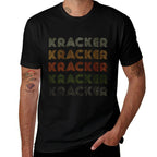Love Heart Kracker Grunge Vintage Style Black Kracker  Summer-ready Fabric T-Shirt