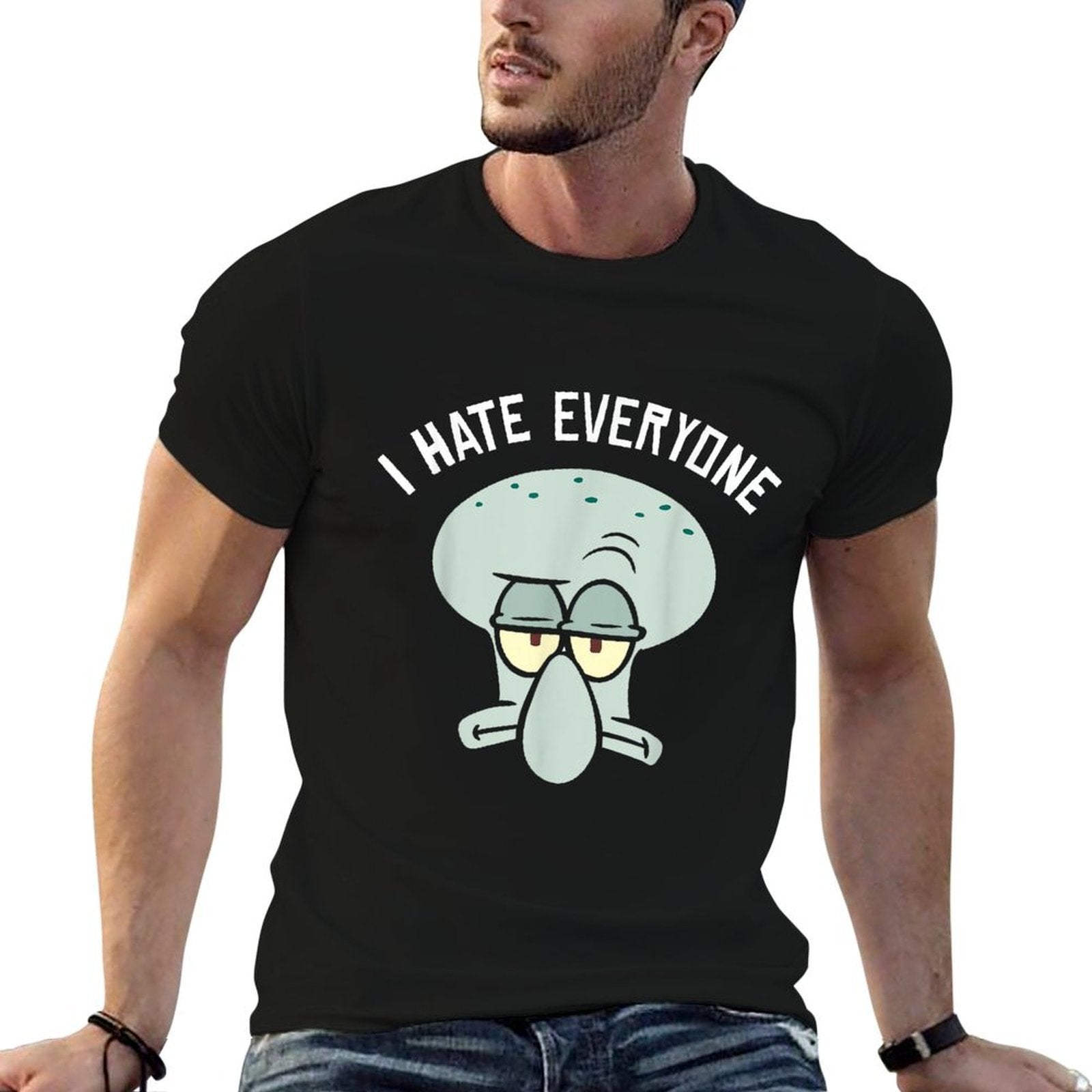 SpongeBob SquarePants Squidward I Hate Everyone  Classic T-Shirt