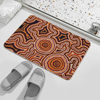 Authentic Aboriginal Art - Pathways - Authentic Design  Repositionable Bath Mat