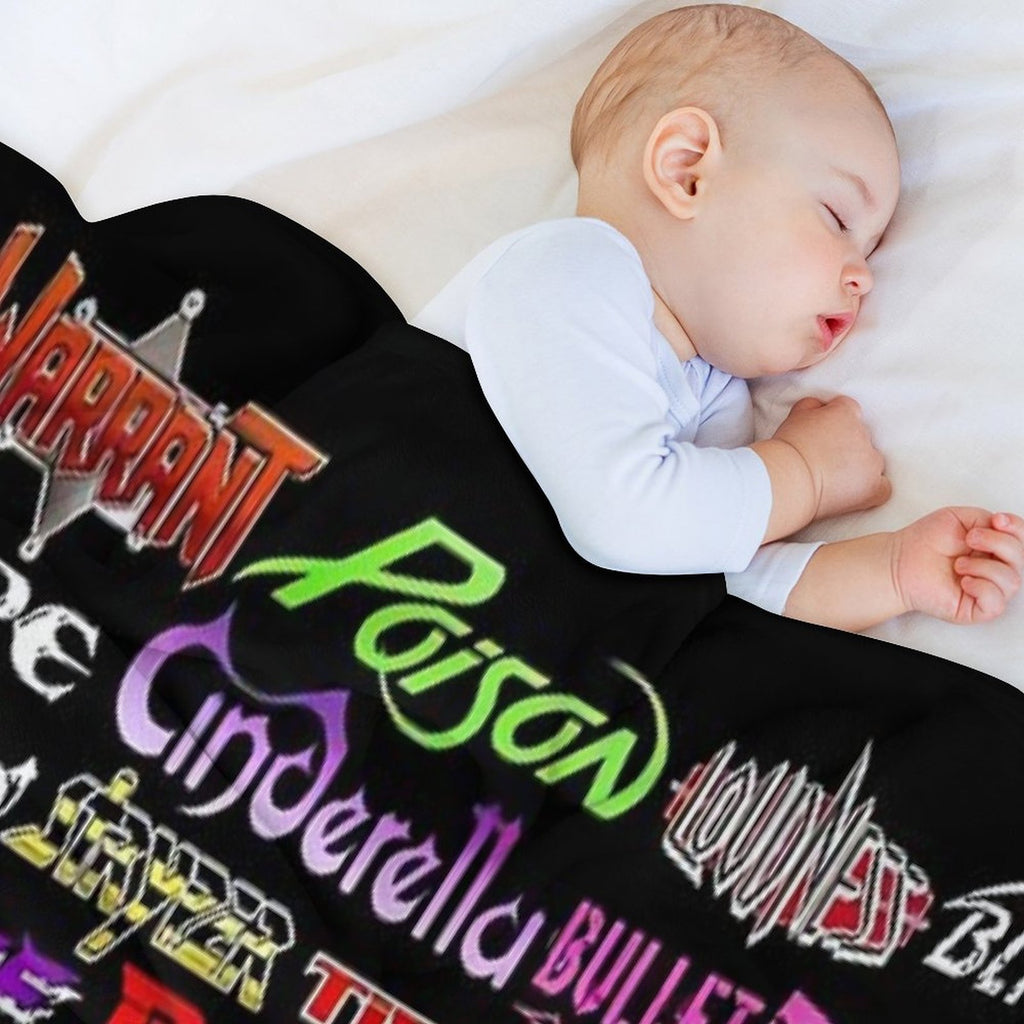 All About Logo Band Easy Care Throw Blanket