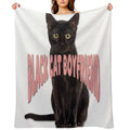 Black Cat Boyfriend Print Velvety-soft Throw Blanket