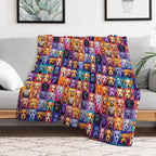 Dogs Pattern Anti-pilling Throw Blanket