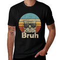 Retro Cat Bruh Meme Funny Sayingns Girls Boys Kids Adult  Versatile T-Shirt