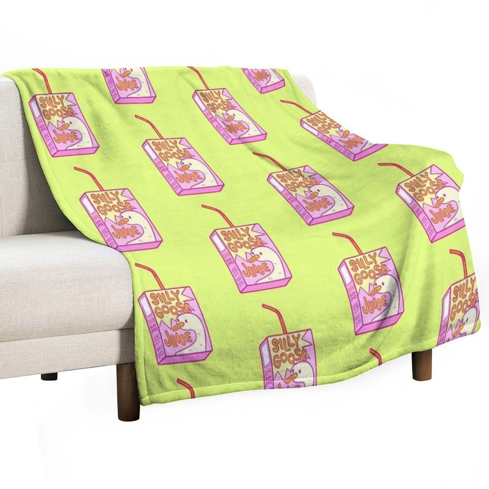 Silly Goose Juice Plush Throw Blanket