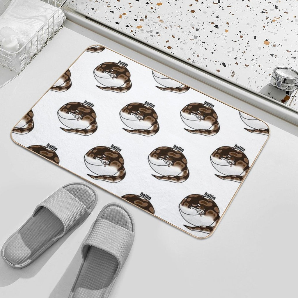 Chunky Ballin Ball Python  Non-Slip Bath Mat