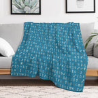 Astrology Symbols And Signs Blue Pattern Quick-dry Throw Blanket