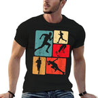 Funny Runner Running Marathon Track And Field Lovers Outfit  Rolled Sleeves T-Shirt