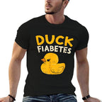 Funny Diabetes Awareness I Duck Fiabetes I Cool Rubber Duck Comfortable T-Shirt