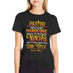 Pastor Because Devil Stomping Ninja Isnt Job Title Gifts  Heathered Texture T-Shirt