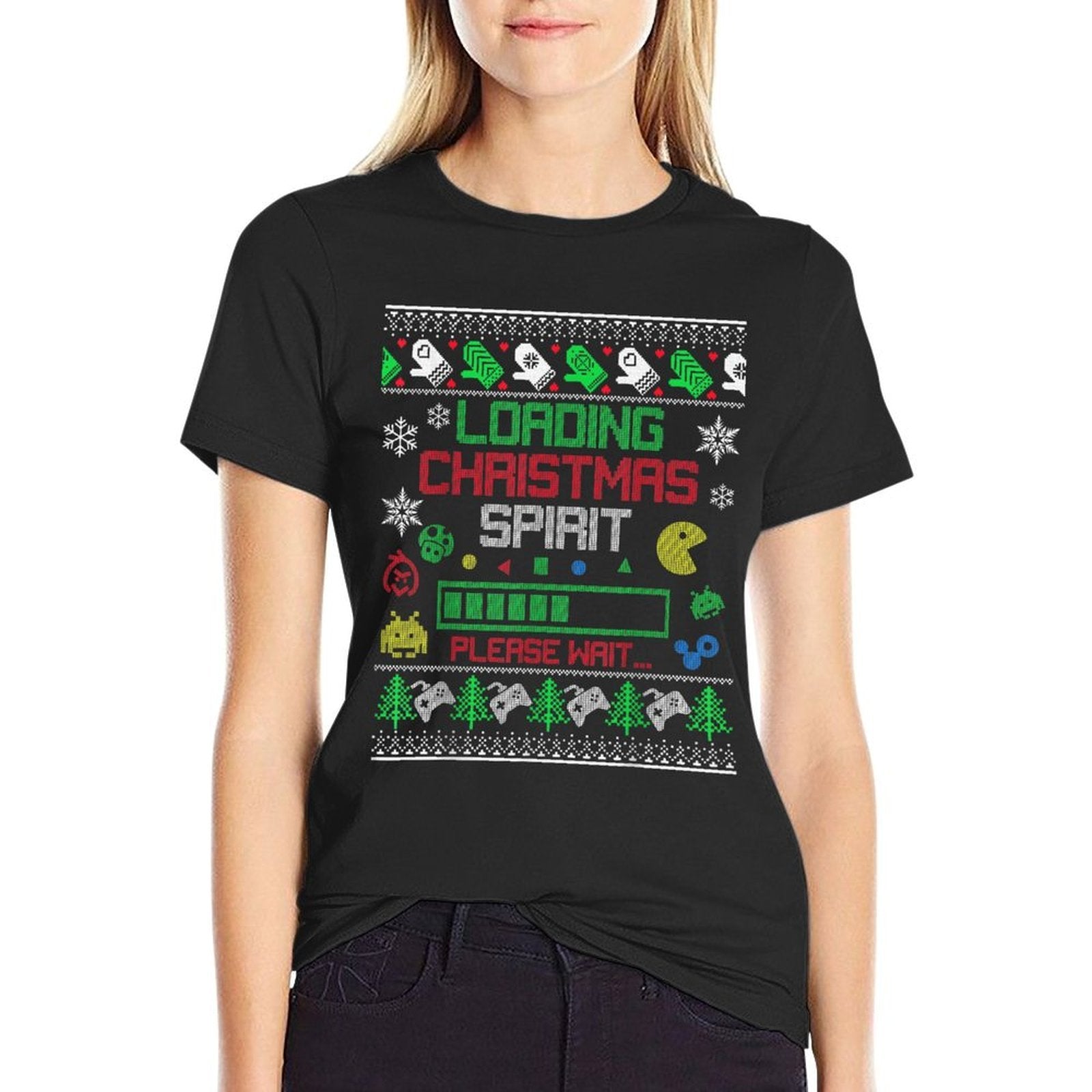 Christmas Gaming - Loading Christmas Spirit for Gamer Ugly  Classic T-Shirt