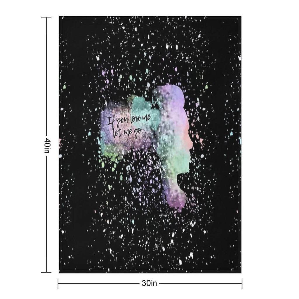 If You Love Me Rainbow Splatter Paint Versatility Throw Blanket