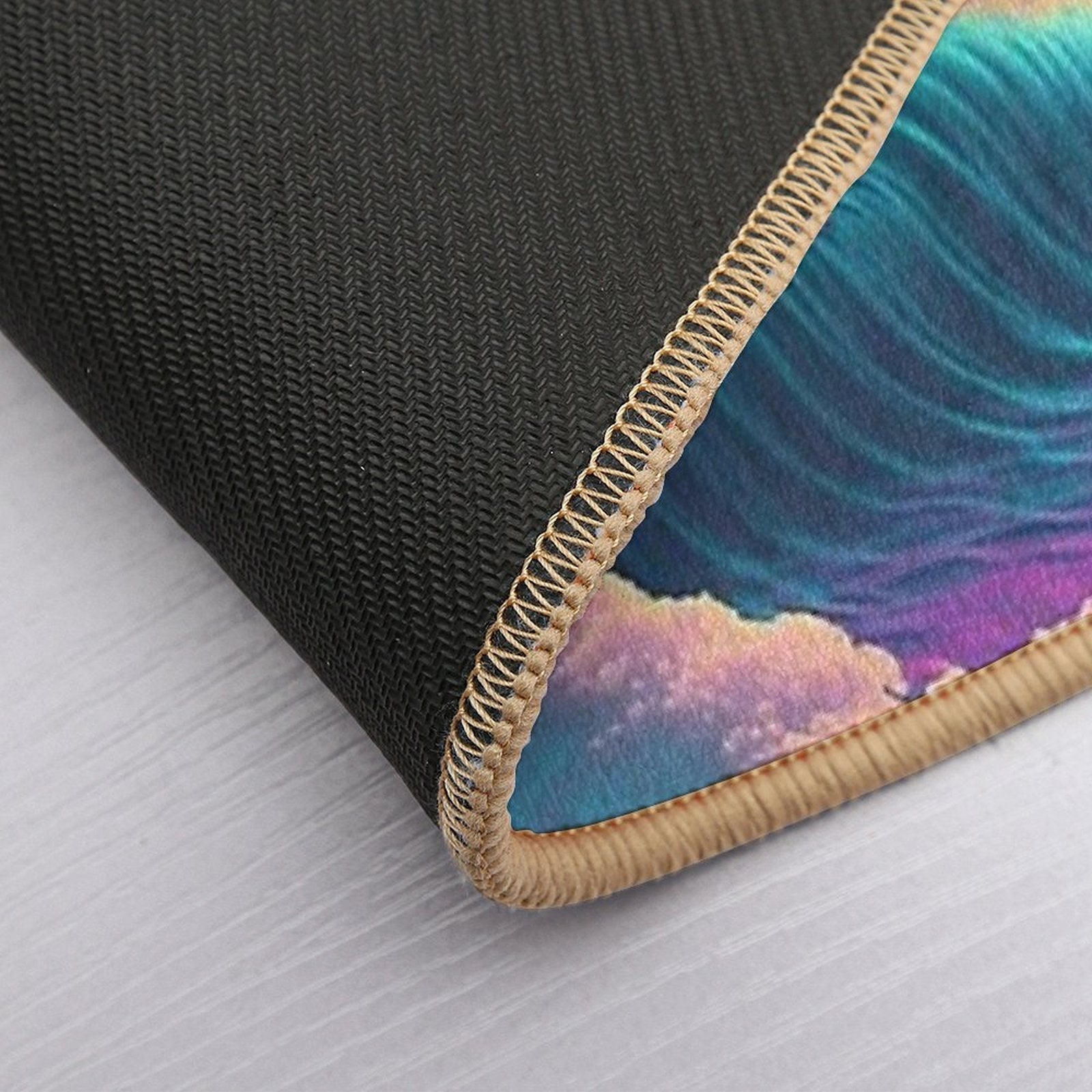 Coastal Cosmos A Vaporwave Sunset Overlooking The Ocean  Multi-Purpose Bath Mat