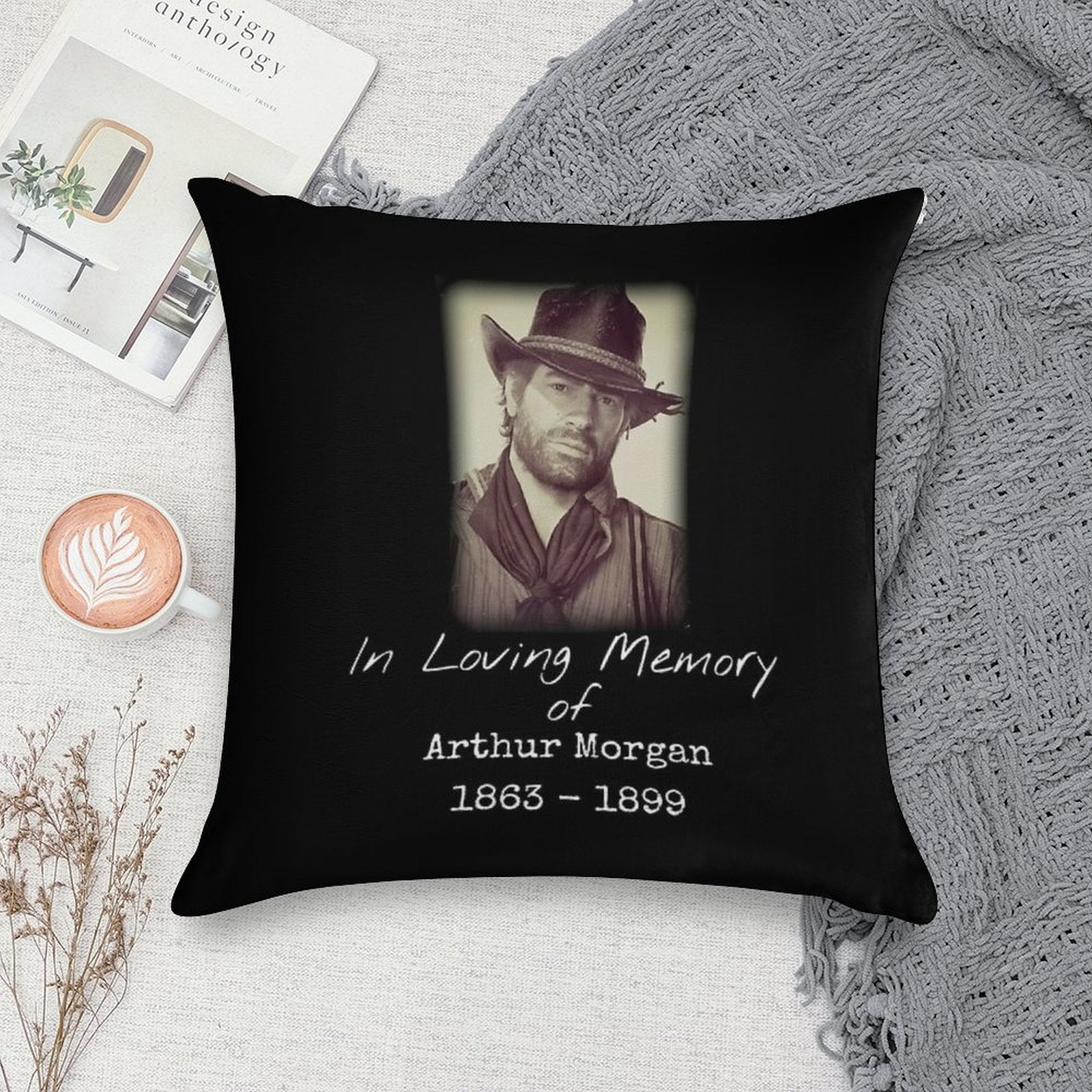 Arthur Morgan Tribute Soft Decorative Cover Throw Pillow