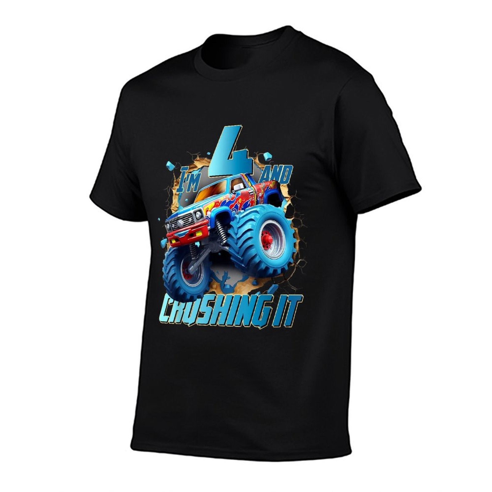Im Crushing It Monster Truck 4 Year Old Boys 4th Birthday  Stretchy T-Shirt